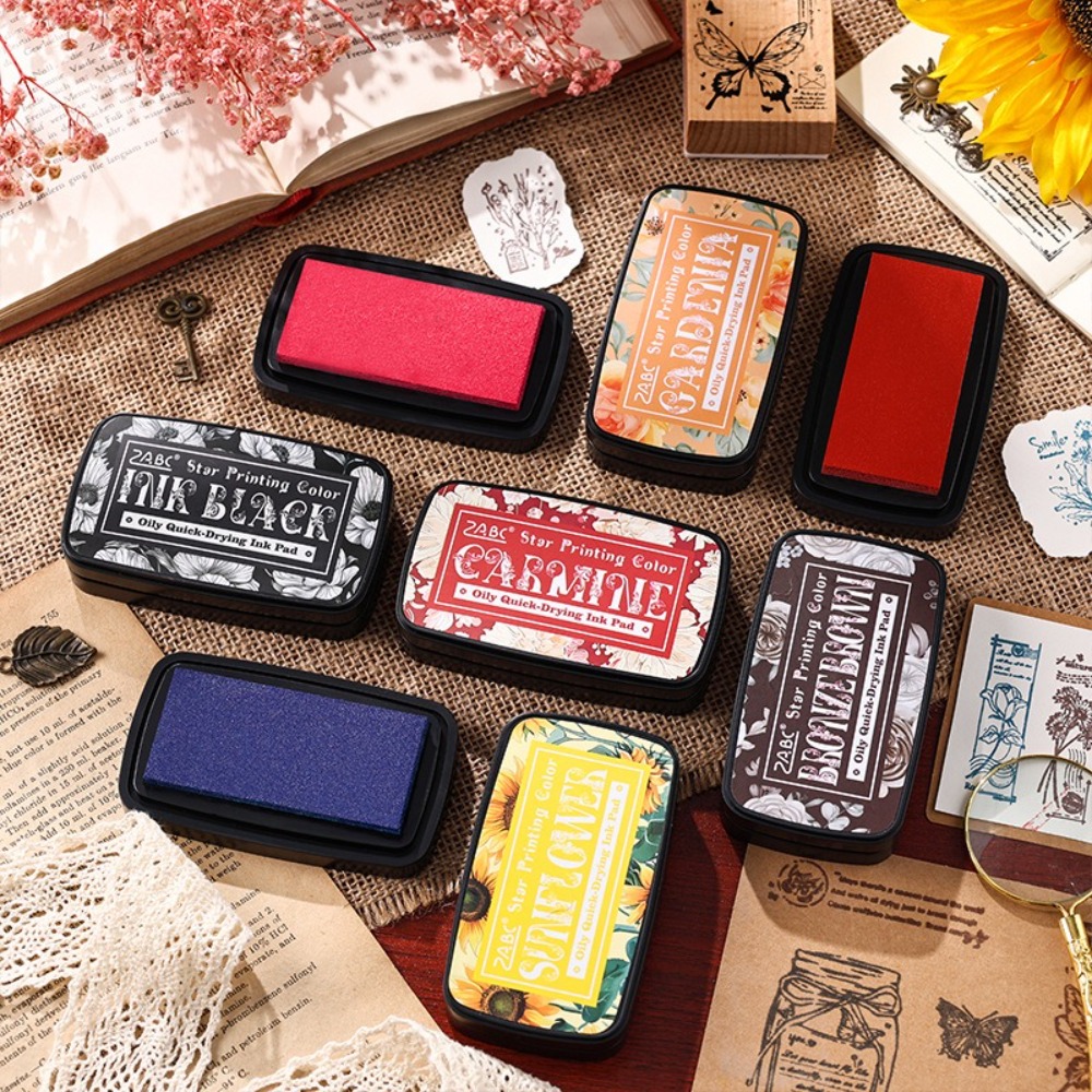 Self Inking Stamp - Bantalan Tinta Berwarna Baru Bentuk Persegi