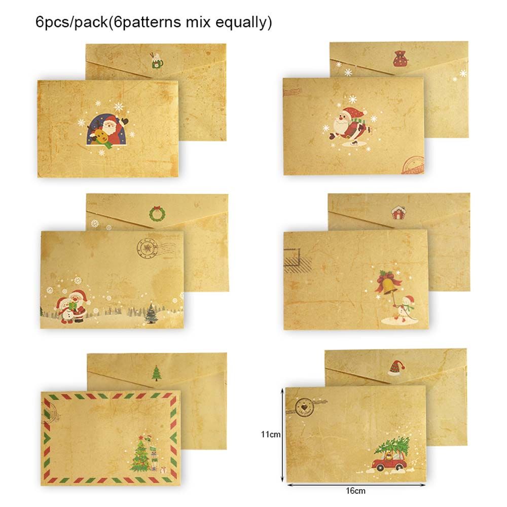 Paket 6 buah/set Kartu Ucapan, - Letter Envelope Kraft ulasan dan harga