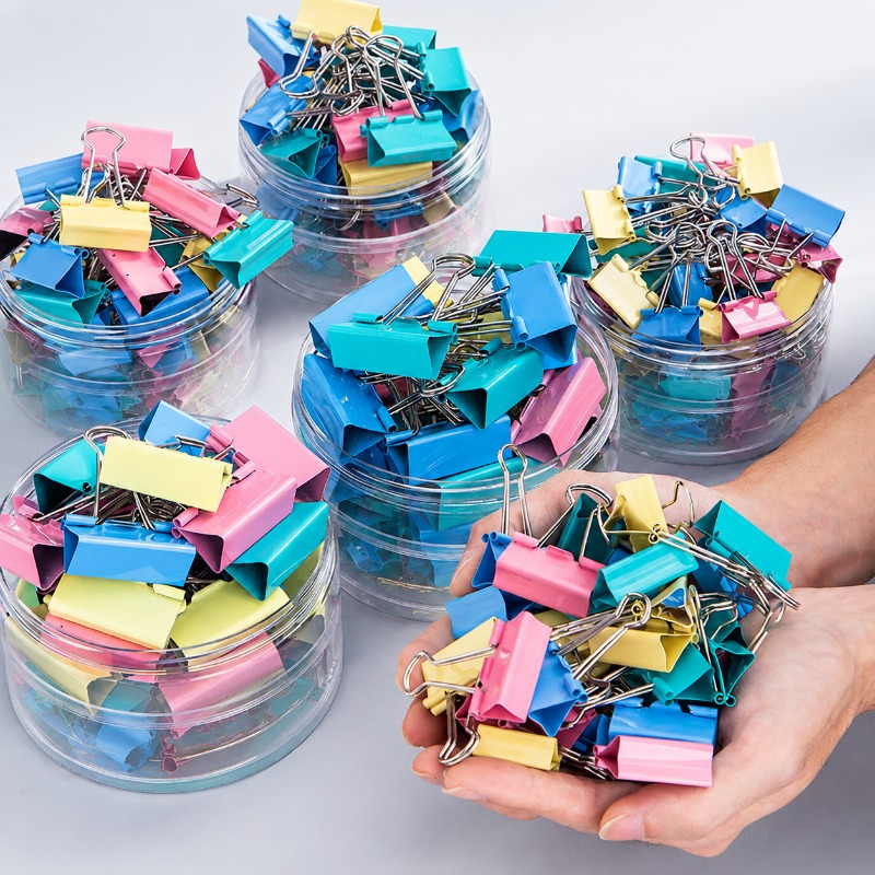 40PCS/Set Klip Binder Logam Pa - Binder Clip Assorted ulasan dan harga
