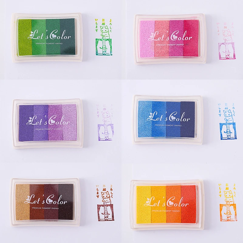 1 Buah 4 Warna Bantalan Tinta  - Self Inking Stamp ulasan dan harga