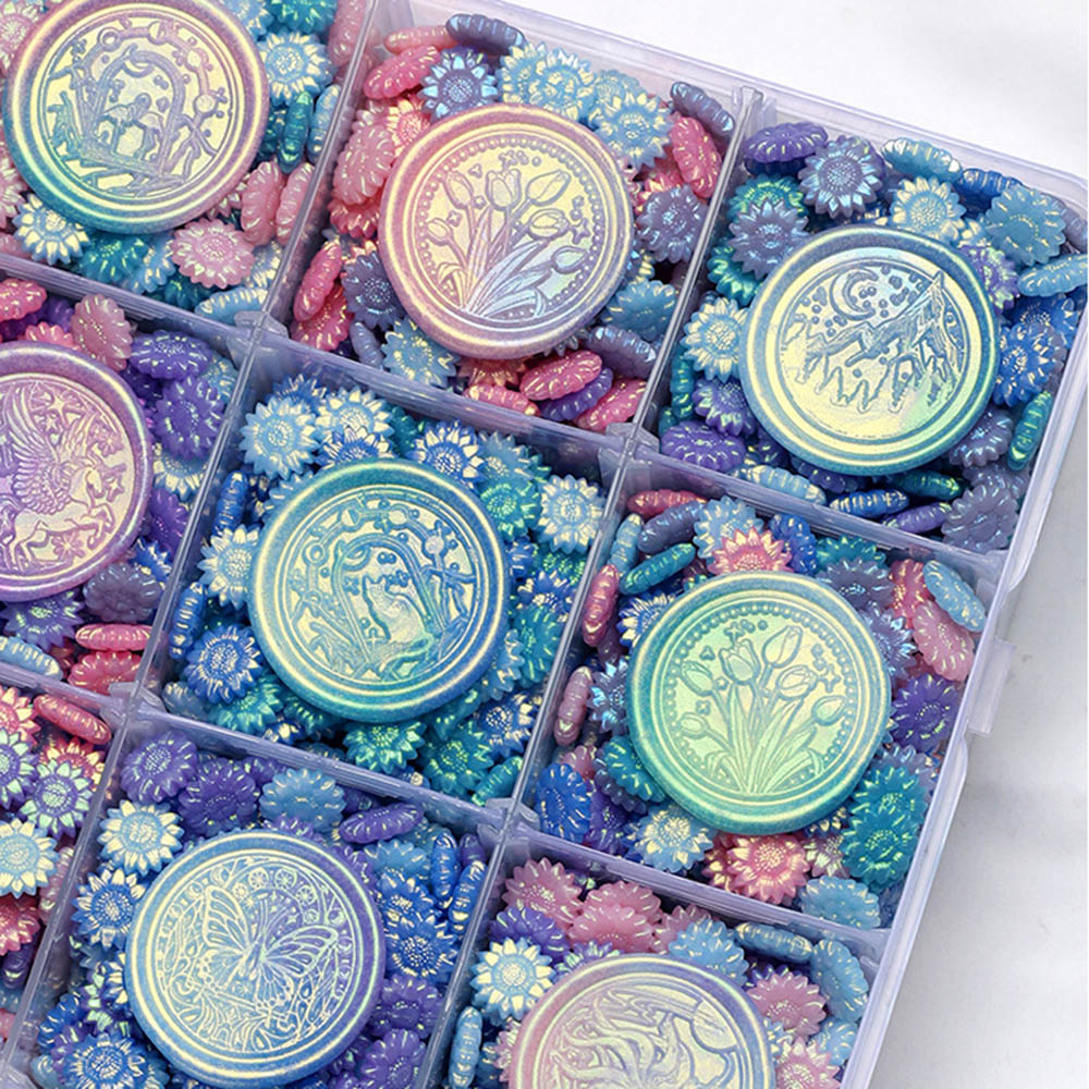100 buah Glitter warna campura - Wax Seal Stamp Kit ulasan dan harga