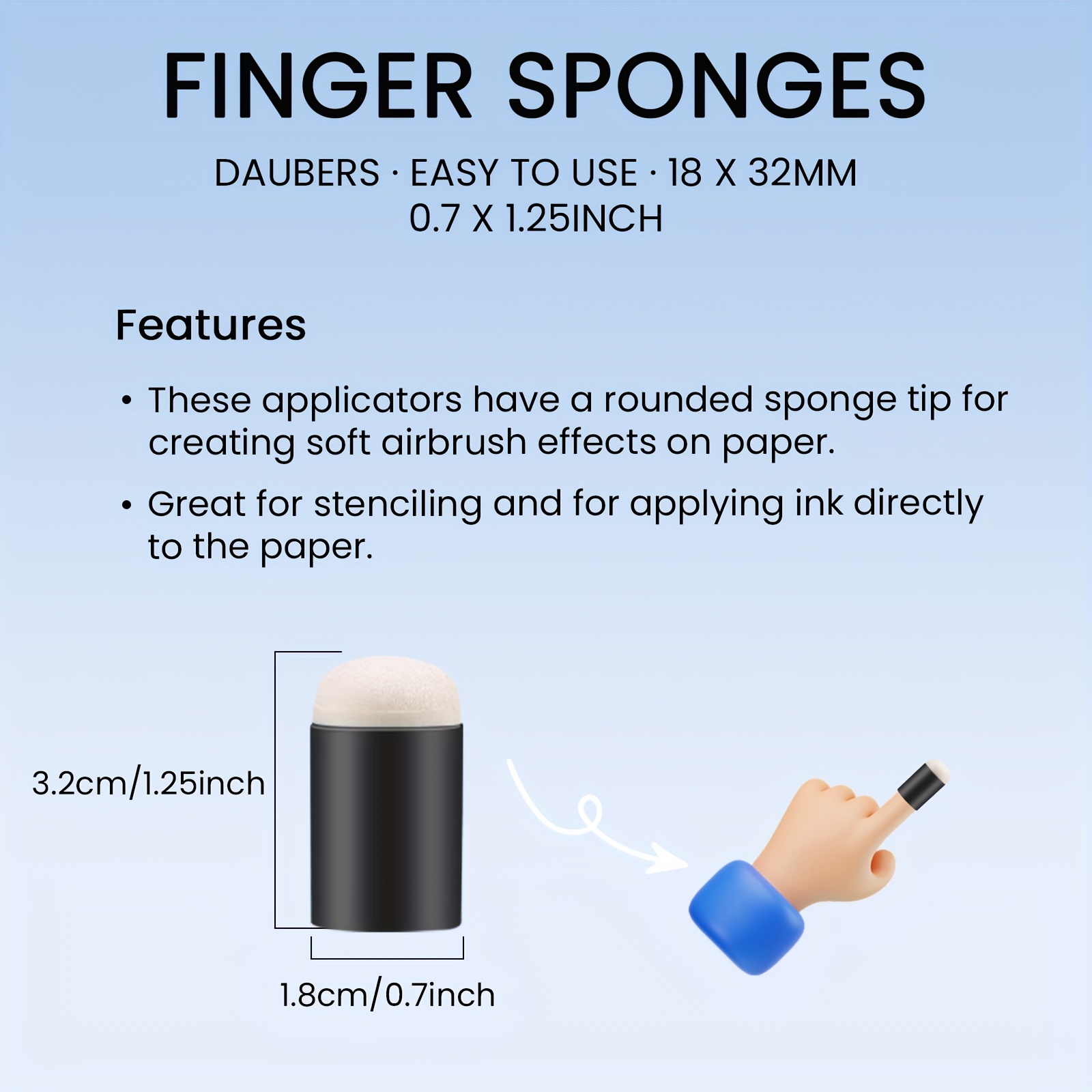 9 Buah Set Spons Jari Kerajina - Self Inking Stamp ulasan dan harga