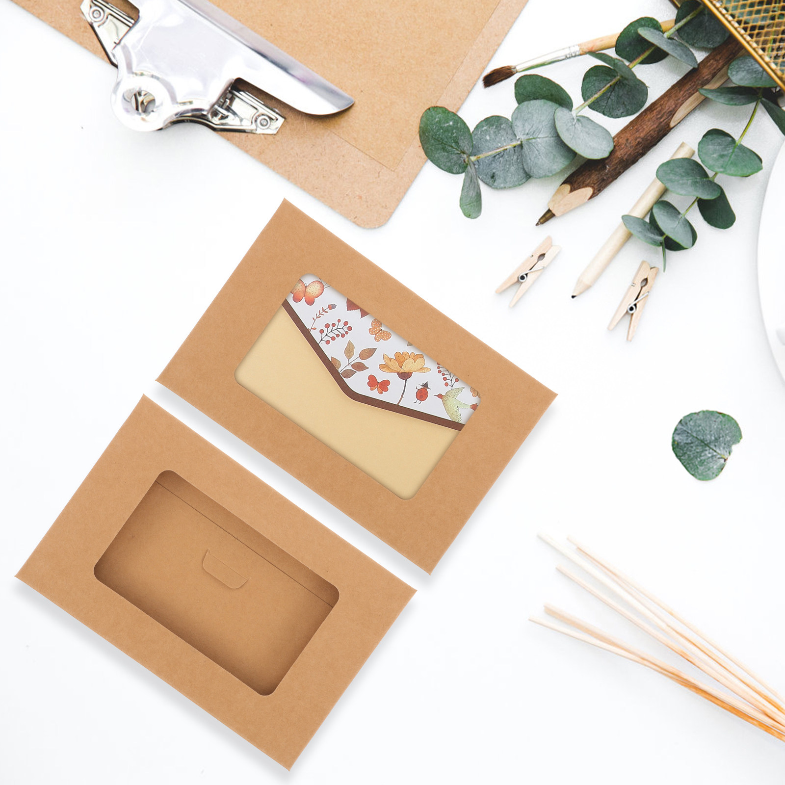 10 Buah Kotak Kartu Pos, Kotak - Letter Envelope Kraft ulasan dan harga