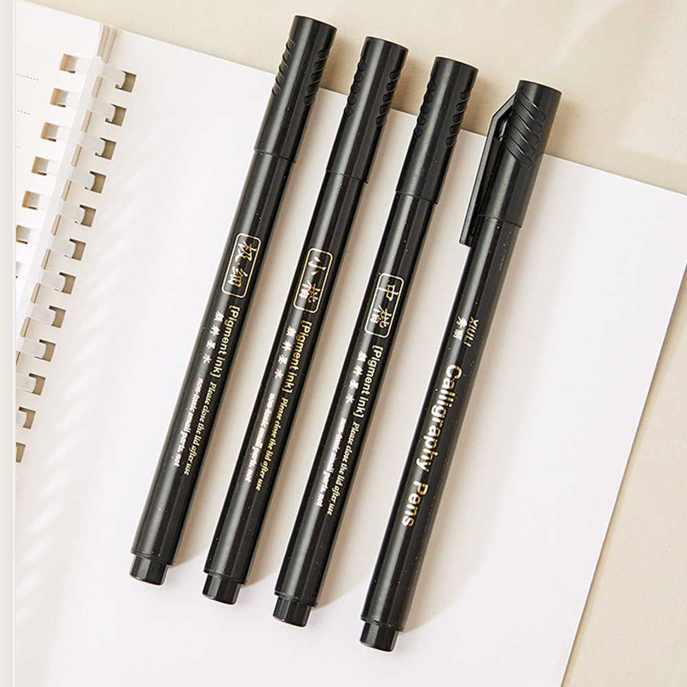 4 Buah Pena Kuas Pena Kaligraf - Stationery Supplier ulasan dan harga