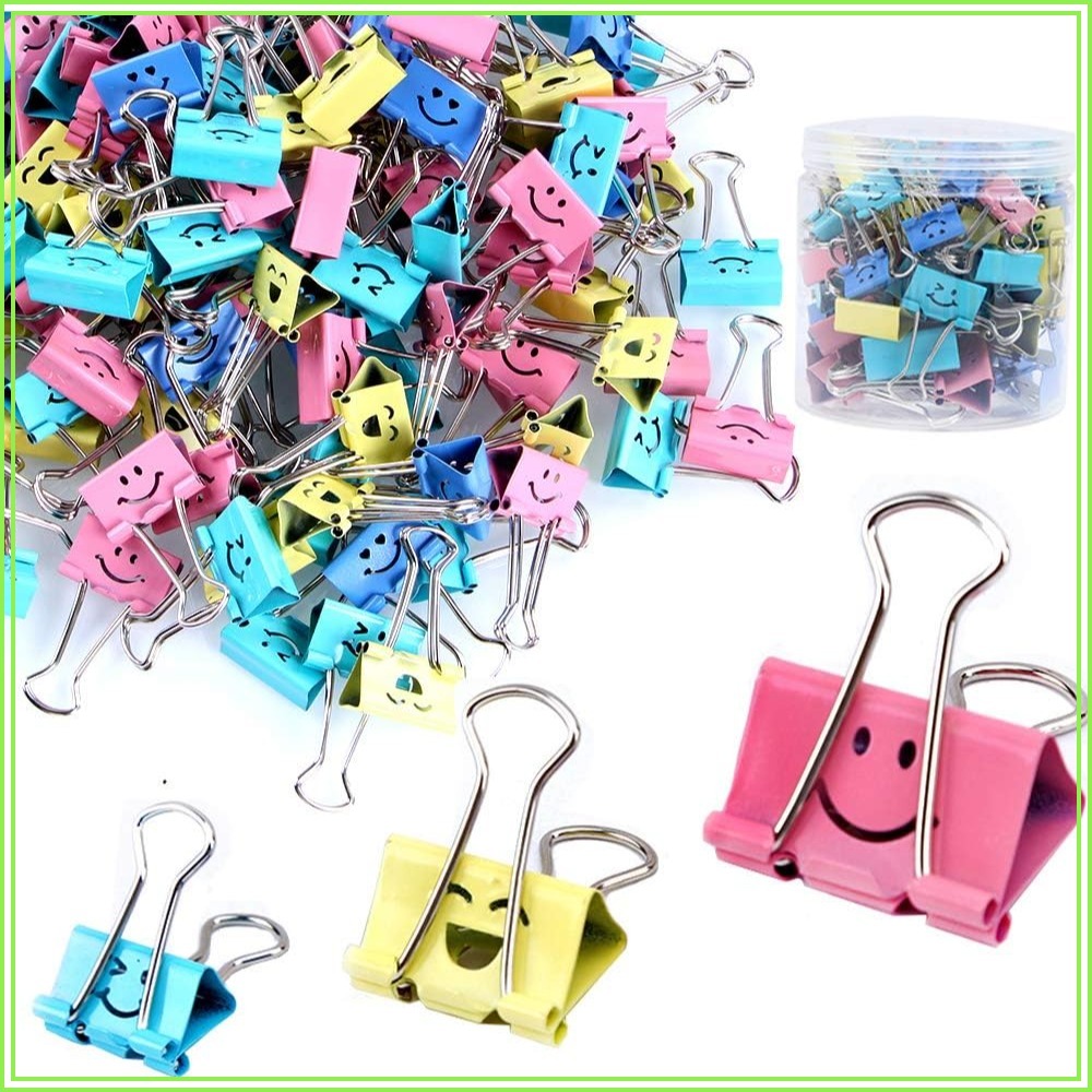 80 Buah Klip Binder Beraneka R - Binder Clip Assorted ulasan dan harga